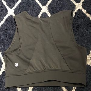 Lululemon black crop top tank
